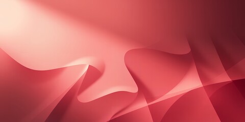 Poster - abstract background with flowing shapes and light in shades of red and pink colors