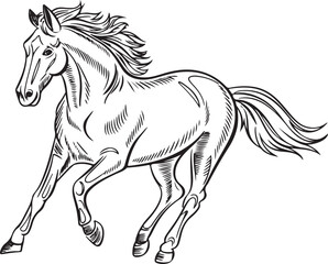 Wall Mural - black and white vector illustration featuring elegant continuous line art design elements perfect fo