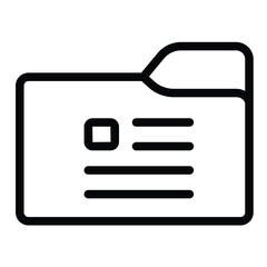 Poster - Document folder line icon, windows pack concept. Vector graphics. Folder with list sign on white background, style for mobile or design.