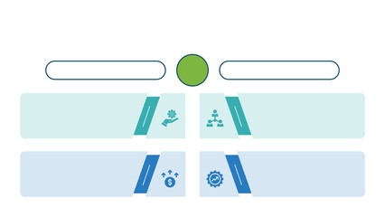 Wall Mural - current vs future state infographic vector fully editable.