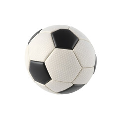 Fototapete - Realistic Football 3d Model. Textured Surface Design. Straightforward View Presentation. Sport Equipment. Isolated On White Background. No Shadows. Perfect For Sports Visuals.