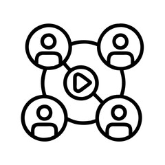 Fototapete - Video conferencing and team collaboration online meeting platform for remote communication network