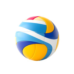 Aufkleber - Water Polo Ball Still Life, A 3d Render. Isolated, It Features Vibrant Colors. Perfect For Sports, Fitness, And Teamwork Designs. Use It In Advertising, Websites, Or Presentations. A Striking, Clear
