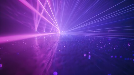 Poster - Abstract light streaks and sparkles on a purple background. Abstract image of glowing purple and blue gradient color with glowing light pathways. Digital art for design and print. Magic. AIG53.
