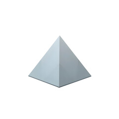 Aufkleber - Geometric Pyramid, 3d Printed Design. Isolated Object. Simple Construction. Clean 3d Render On White For Architecture, Engineering Or Mathematics.