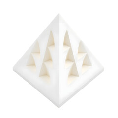 Aufkleber - Geometric Pyramid Print, A 3d Creation. Simple Shape, Isolated And Clean. White Background, For Easy Use. Modern Design.