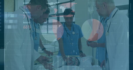 Poster - Image of data processing over diverse group of doctors