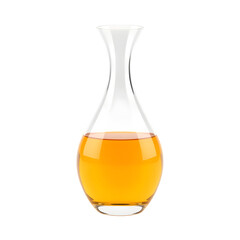 Leinwandbilder - Elegant Glass Carafe, Liquid Inside, Clean Presentation. Simple Design For Drinks. Minimalist View Against A White Background For Design Projects. Clear, Simple Image, Ideal For Showcasing Beverages,