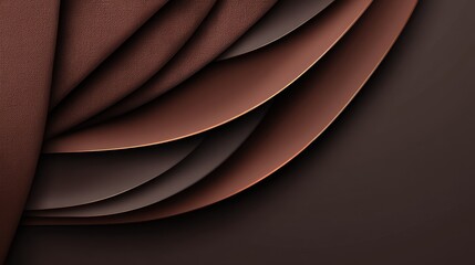 Aufkleber - Minimal matte brown surface with soft cinematic lighting and rich shadows, perfect for titles and elegant content