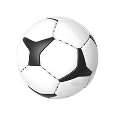Fototapete - Realistic Football, 3d Model. Sporting Good With Textured Surface. Plain White Background. Perfect For Graphic Designers, Publishers, And Sports Enthusiasts Alike.