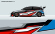 © Yanuar - Sporty car wrap livery graphic design. Abstract stripe racing for wrap vehicle