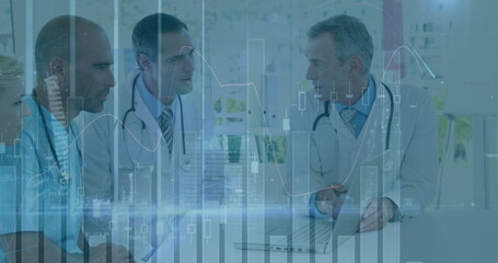 Poster - Image of data processing over diverse group of doctors