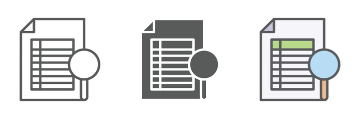 Poster - Audit Icons Set – Vector Illustrations in Multiple Styles