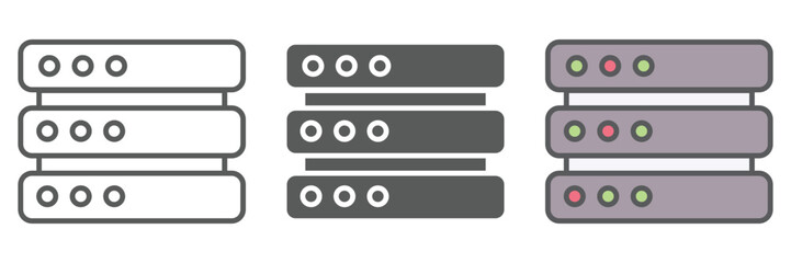 Poster - Backup Icons Set – Vector Illustrations in Multiple Styles