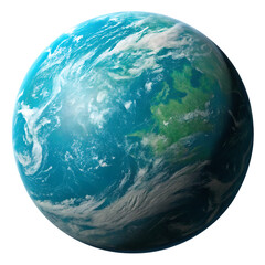 Wall Mural - Super-Earth planet isolated on a transparent background