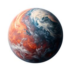 Wall Mural - Super-Earth planet isolated on a transparent background