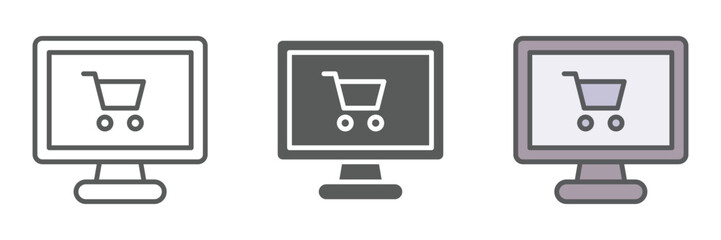 Poster - Ecommerce Icons Set – Vector Illustrations in Multiple Styles