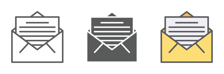Poster - Email Icons Set – Vector Illustrations in Multiple Styles