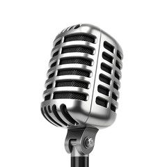 Aufkleber - Vintage Microphone, A Classic Design, A Retro Audio Device, Ideal For audio Projects, Broadcasting Content, Perfect For Adding A Touch Of Old-school Charm. It's A Detailed 3d Render.
