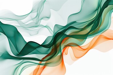 Poster - Abstract geometric cubes with pink and blue hues on a dark background. Background image of green and orange digital wave with white background. Digital art for futuristic and modern design. AIG51.