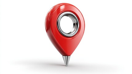 map pin pointer icon isolated on white background 3d location marker for navigation use
