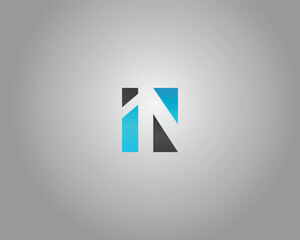 Poster - IN Letter Initial Logo Design Icon Modern Vector Template.