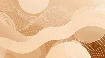 Poster - Abstract golden rings on a swirling background. 3D design with circular shapes and fluid texture. Digital artwork of geometric shape with brown color. Background image of circle overlapping. AIG51.