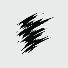Poster - Icon - abstract black scratch mark on light background  