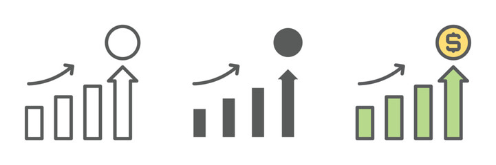 Poster - Revenue Icons Set – Vector Illustrations in Multiple Styles