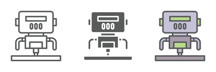 Fototapete - Robot Icons Set – Vector Illustrations in Multiple Styles