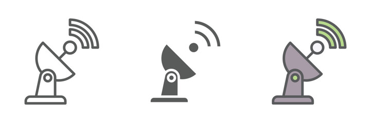 Poster - Signal Icons Set – Vector Illustrations in Multiple Styles