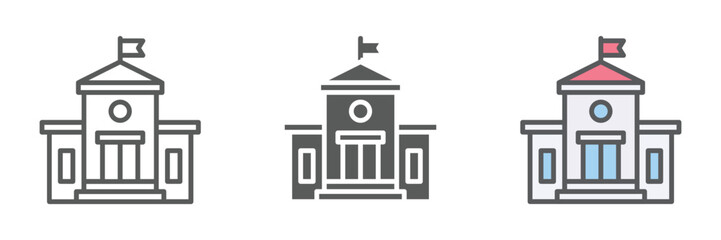 Poster - University Icons Set – Vector Illustrations in Multiple Styles