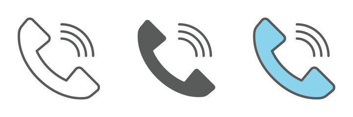 Poster - Voip Icons Set – Vector Illustrations in Multiple Styles