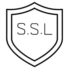 Poster - secure shield icon with ssl 