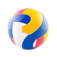 Fototapete - Water Polo Ball, Vibrant Colors, A Classic Sports Equipment, Perfect For Athletic Teams, Showcasing Teamwork And Skill. Sports Equipment, Straightforward View, Perfect For Designers. Isolated Object,