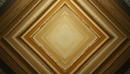Poster - Abstract geometric patterns artistic display digital art warm tones symmetrical perspective visual concept