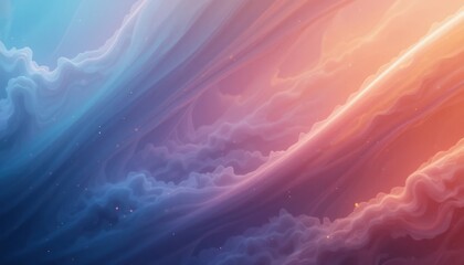 Poster - Ethereal cloudscape transformation digital art abstract environment vibrant colors high perspective conceptual beauty