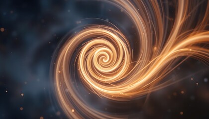 Poster - Dynamic swirling light patterns abstract space digital art energetic environment close-up view motion concept