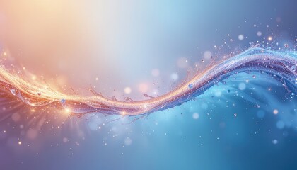 Poster - Dynamic flow of light and color abstract digital art creative expression vibrant environment ethereal viewpoint