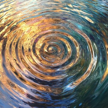 Spinning twisting ripple, dreamy shimmer, subtle background