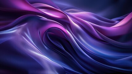 Poster - Colorful flowing digital waves in blue and pink. Digital artwork of transparent fluid or liquid with vibrant gradient blue and purple color. Modern design and technology concept. Futuristic. AIG53.