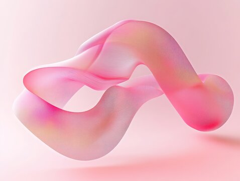 Pastel motion enhances twisting thread curve, textured background