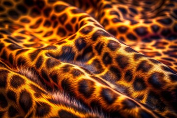 Sticker - modern leopard print wool texture background - long exposure photography