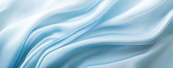 Poster - Light blue fabric with soft folds