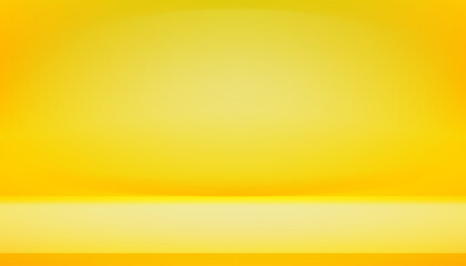 Aufkleber - Yellow Studio Background with spotlight, shadow, Minimal 3d podium for Autumn display,Vector Summer abstract background with warm light effect on wall and floor,Trendy design for cosmetic product