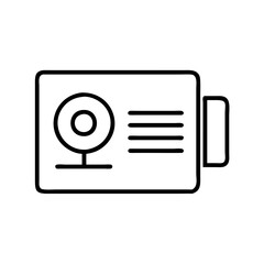 Fototapete - Find webcam icon vector image for video conference online meeting and streaming media device setup