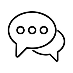 Poster - Chat bubble icon vector illustration communication message speech talk dialogue conversation discussion bubbles