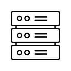Poster - Server database hosting computer network data storage system technology icon vector graphic