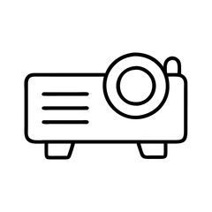 Fototapete - Projector device icon vector illustration for presentation movie home cinema and office use design element