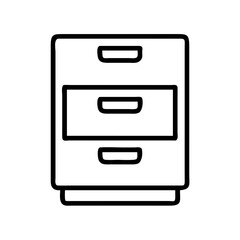 Poster - Find file cabinet storage furniture office drawer organizer cabinet filing system icon vector